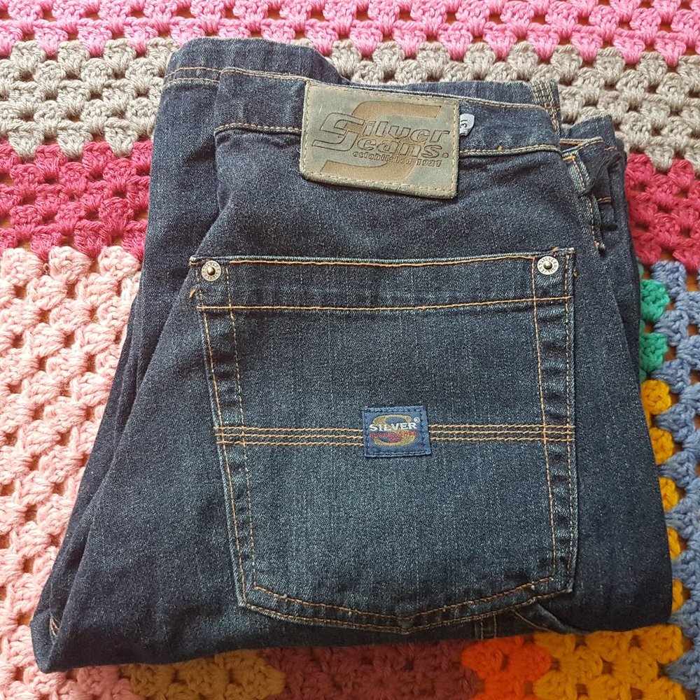 Vintage 90s/2000 deadstock Silver painter jeans - 30" waist - 33" inseam